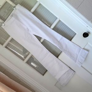 White flare jeggings